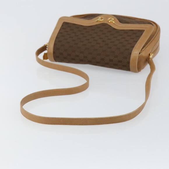 GUCCI Micro GG Canvas Shoulder Bag Brown Gold Auth BA6220 - Picture 7 of 16